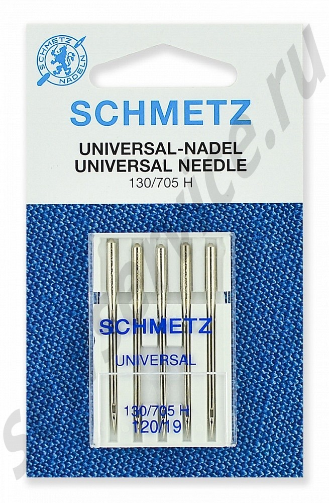 Иглы стандартные 130/705H № 120, 5 шт. Schmetz 22:15.2.VGS
