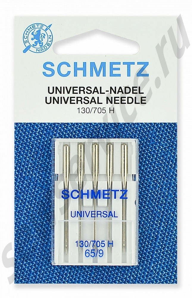 Иглы стандартные 130/705H № 65, 5 шт. Schmetz 22:15.2.VJS